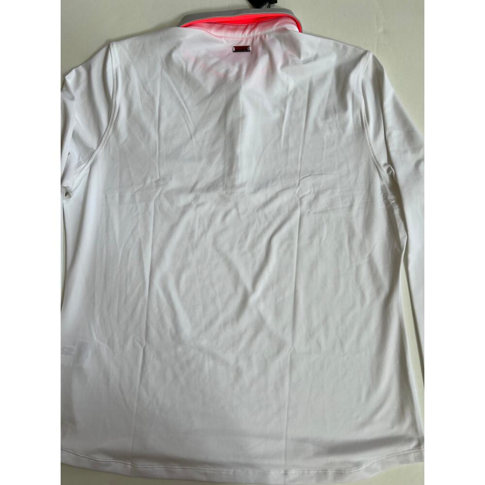 Under Armour Women's Zinger Long Sleeve Polo White/Halo Gray Size XL NWT - Picture 9 of 16